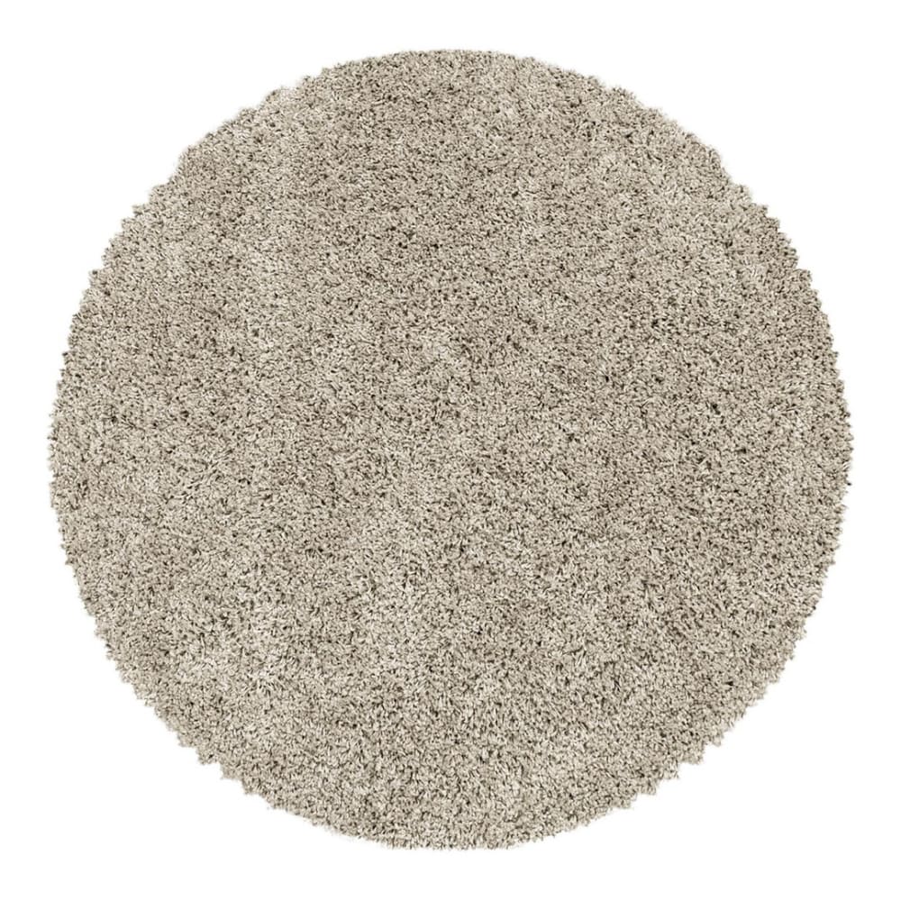 Tapis uni design en polypropylène beige Ø 120
