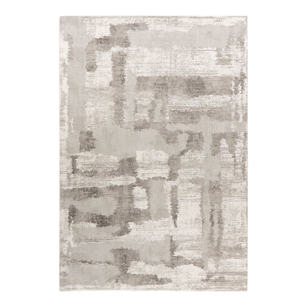 Tapis  design en polyester taupe 120x170