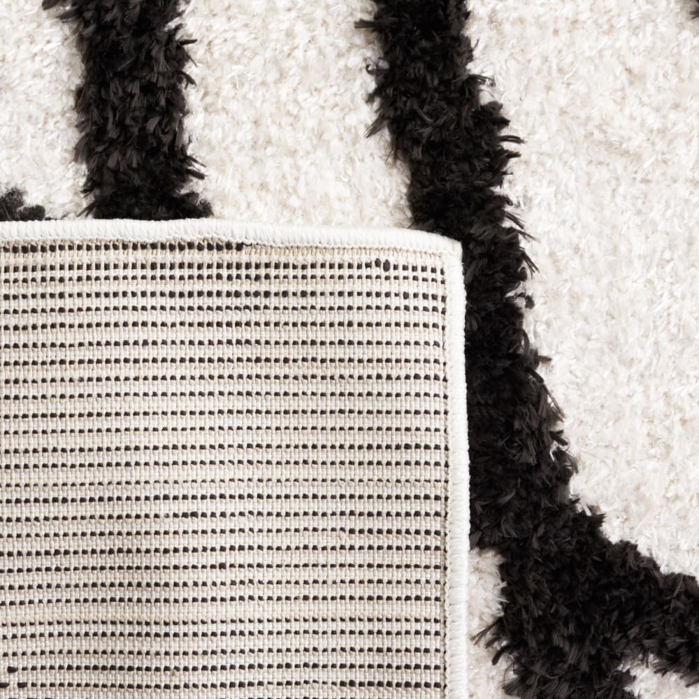 Tapis moderne en polyester blanc/noir, 122 x 183 cm — vue 4