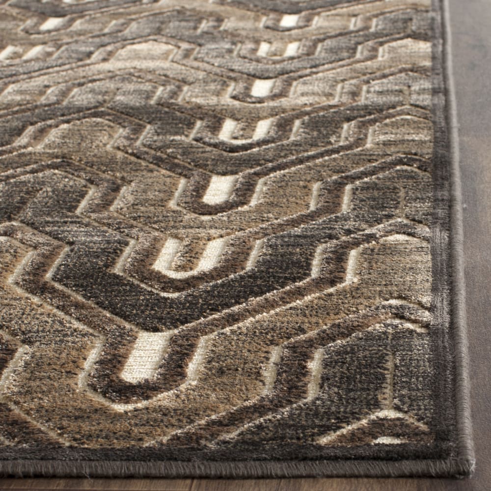 Tapis de transition en viscose gris/beige, 79 x 122 cm — vue 4