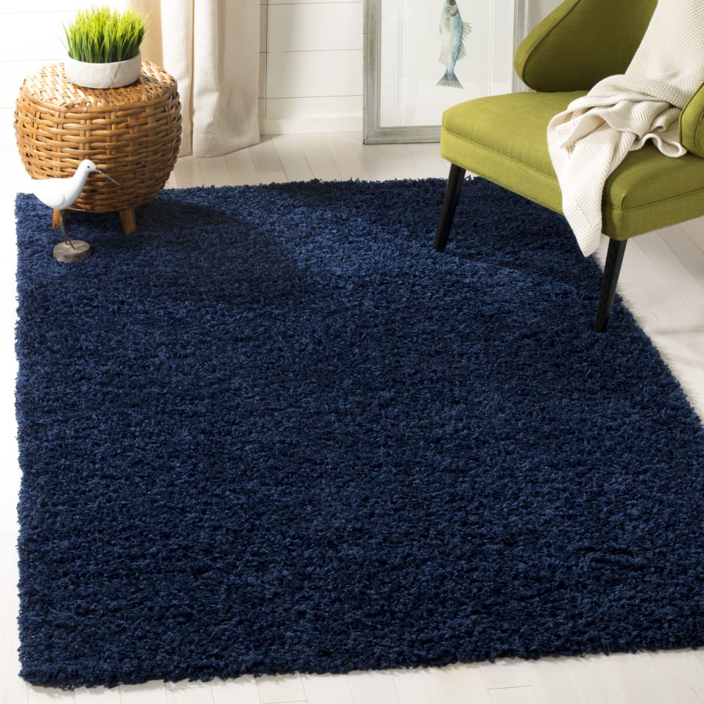 Tapis shag en polypropylène bleu, 122 x 183 cm — vue 3