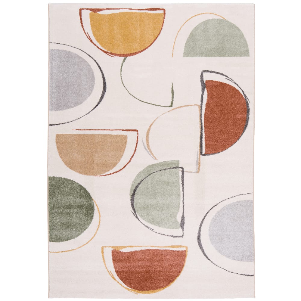 Tapis à cercles multicolore 120x170 cm