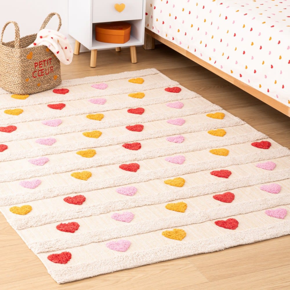 Tapis coton[ ]beige[ - 170