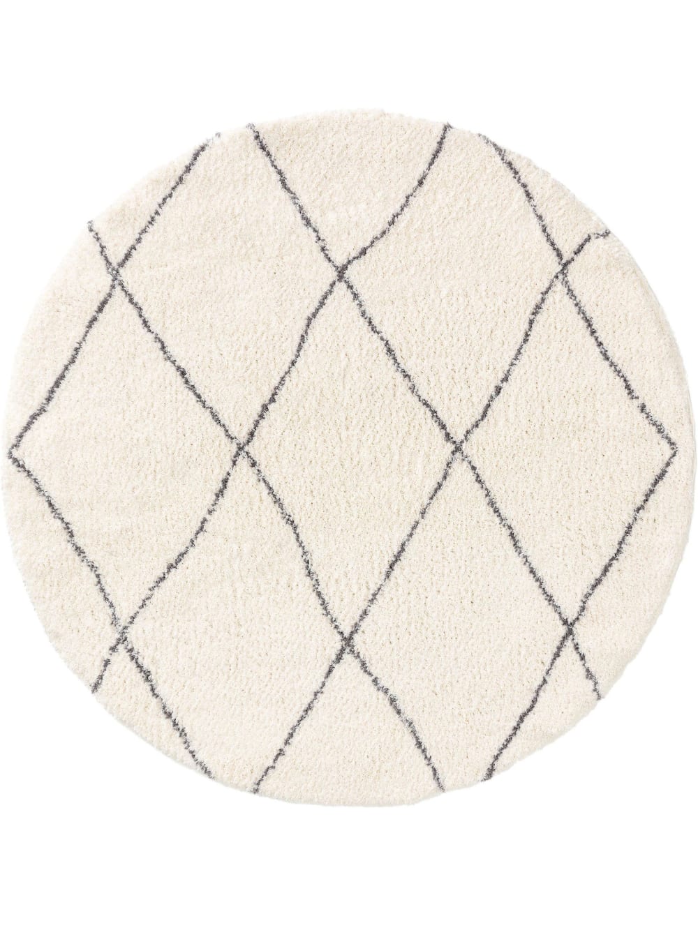 Tapis à poils longs - rond