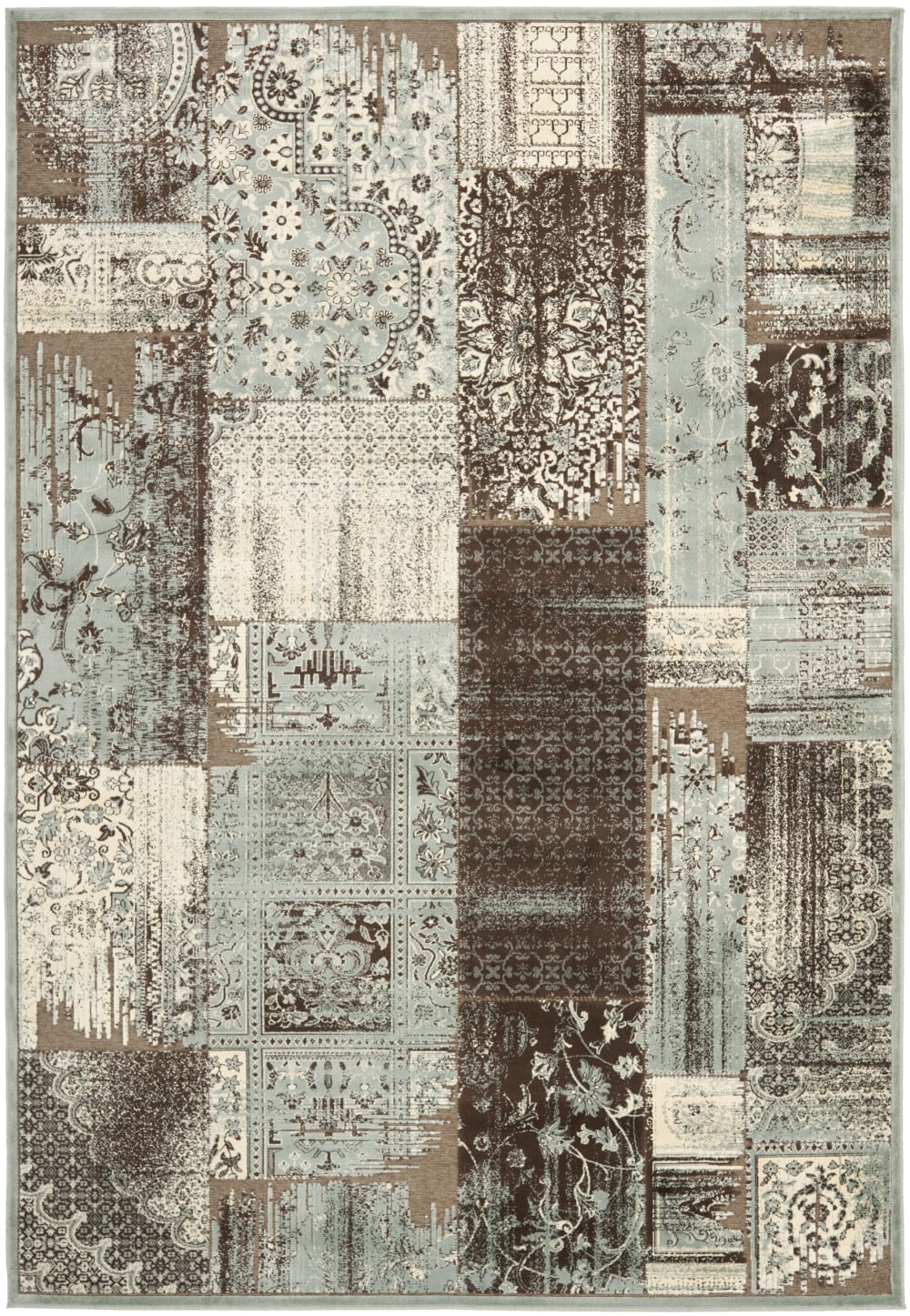Tapis viscose bleu 122 - 170