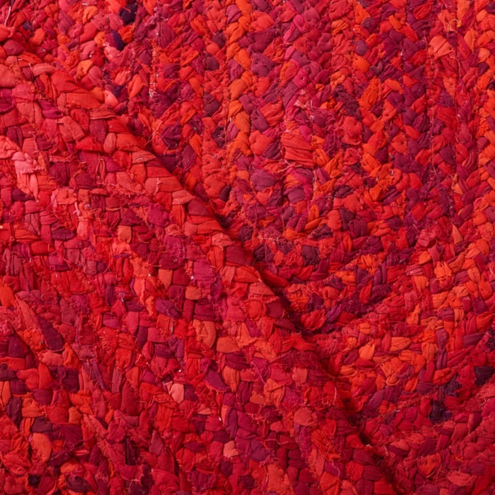 Tapis chalet de campagne en coton rouge, 122 x 183 cm — vue 4
