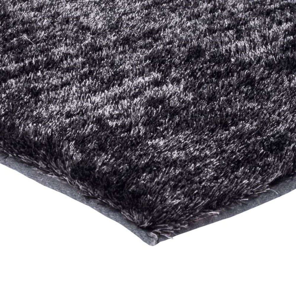 Tapis à poils longs effet soyeux gris anthracite 120x170 — vue 4