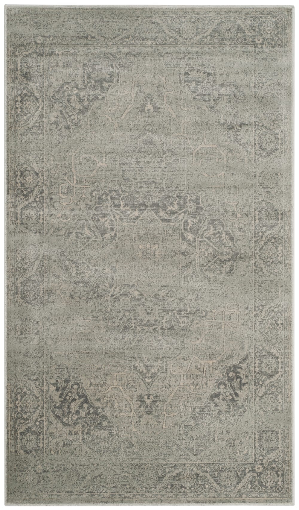 Tapis traditionnel en viscose argent, 122 x 170 cm