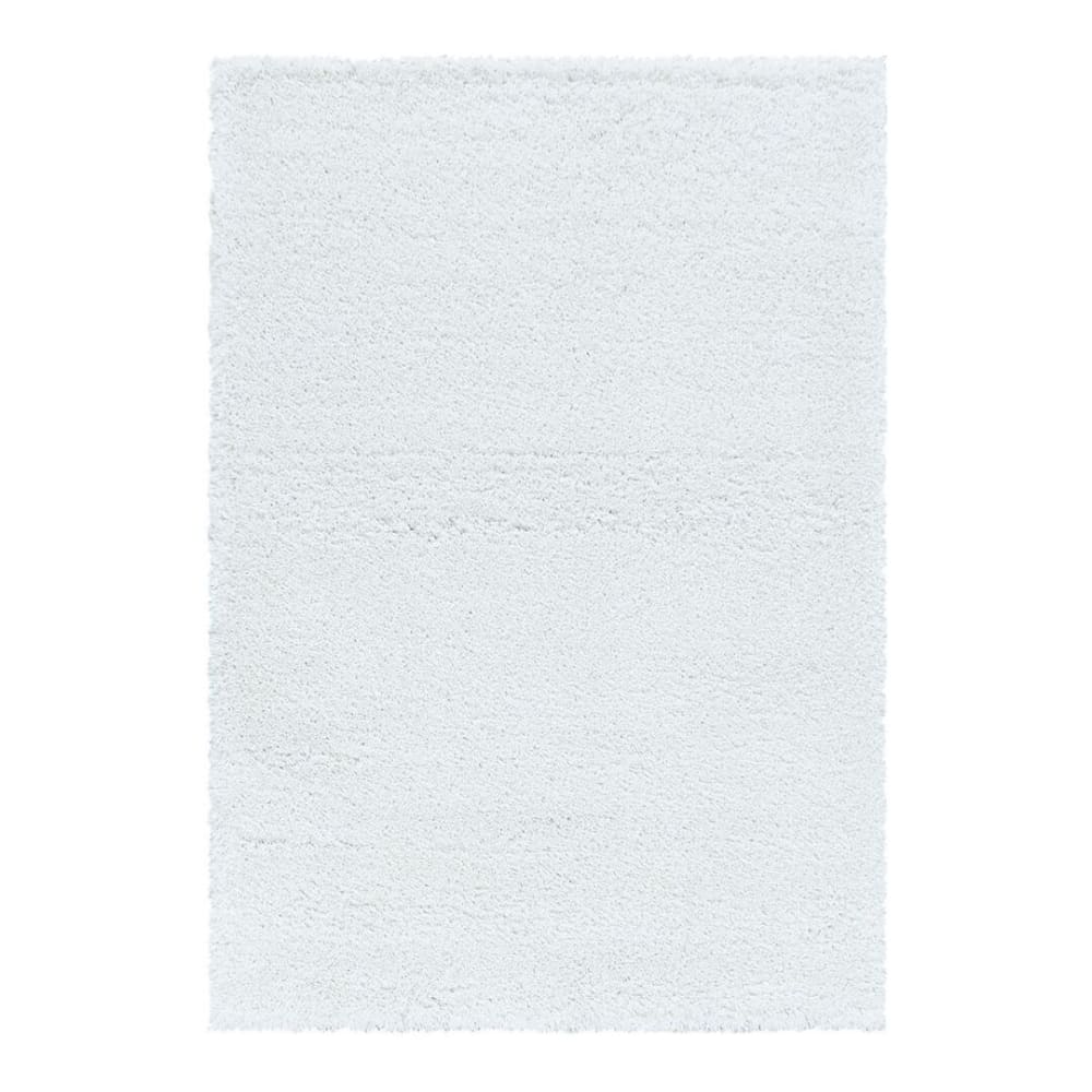 Tapis uni design en polyester blanc 120x170