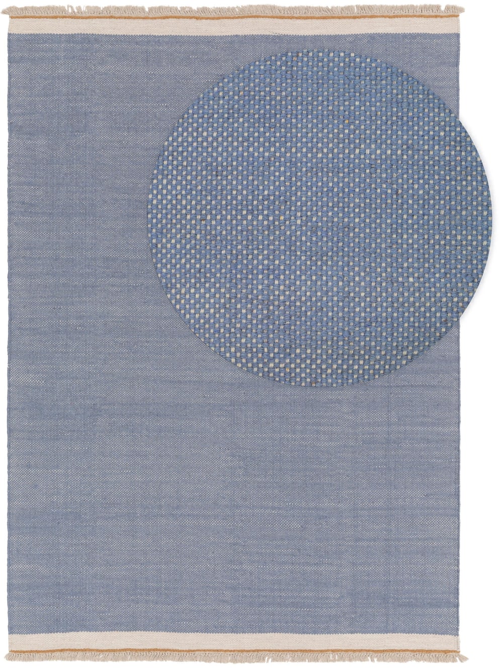Tapis de laine bleu 120x170