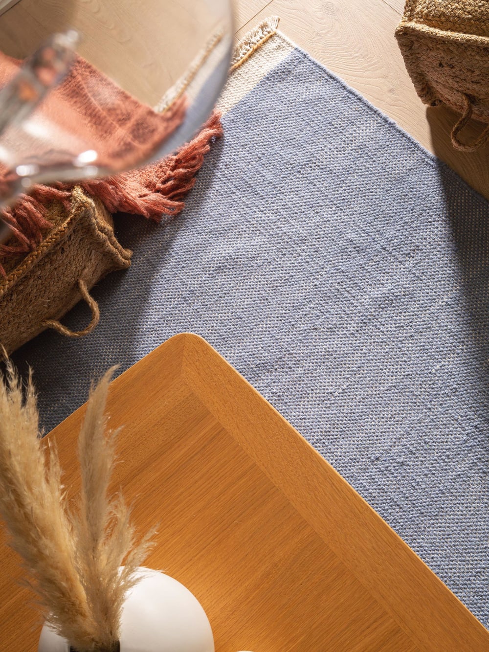 Tapis de laine bleu 120x170 — vue 4