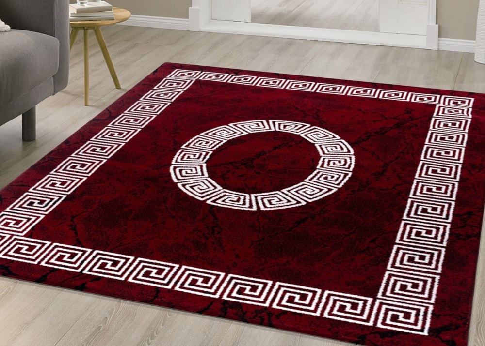 Tapis baroque rouge 120x170cm — vue 3