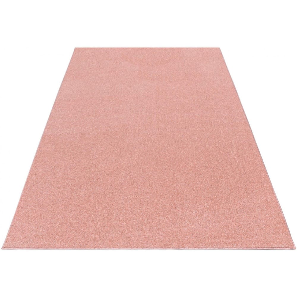 Tapis uni contemporaine en polypropylène rose 120x170