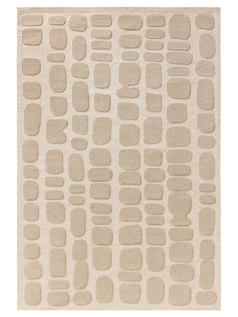 Tapis de laine beige