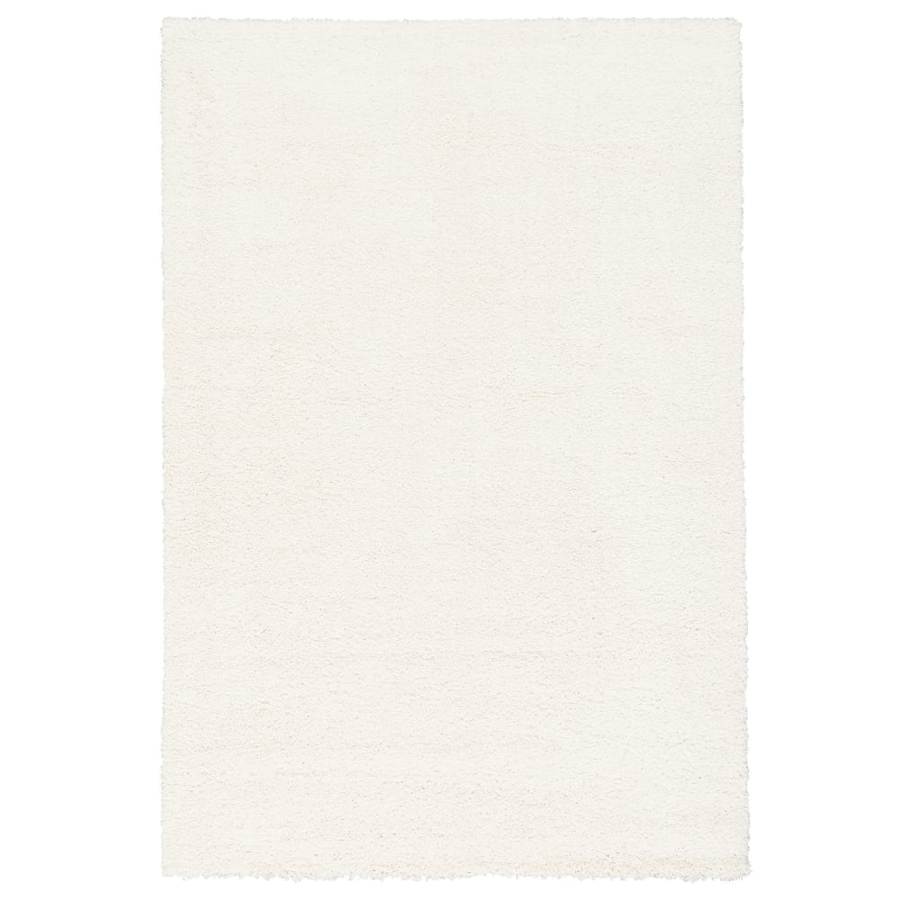Tapis shaggy uni blanc 120x170 cm