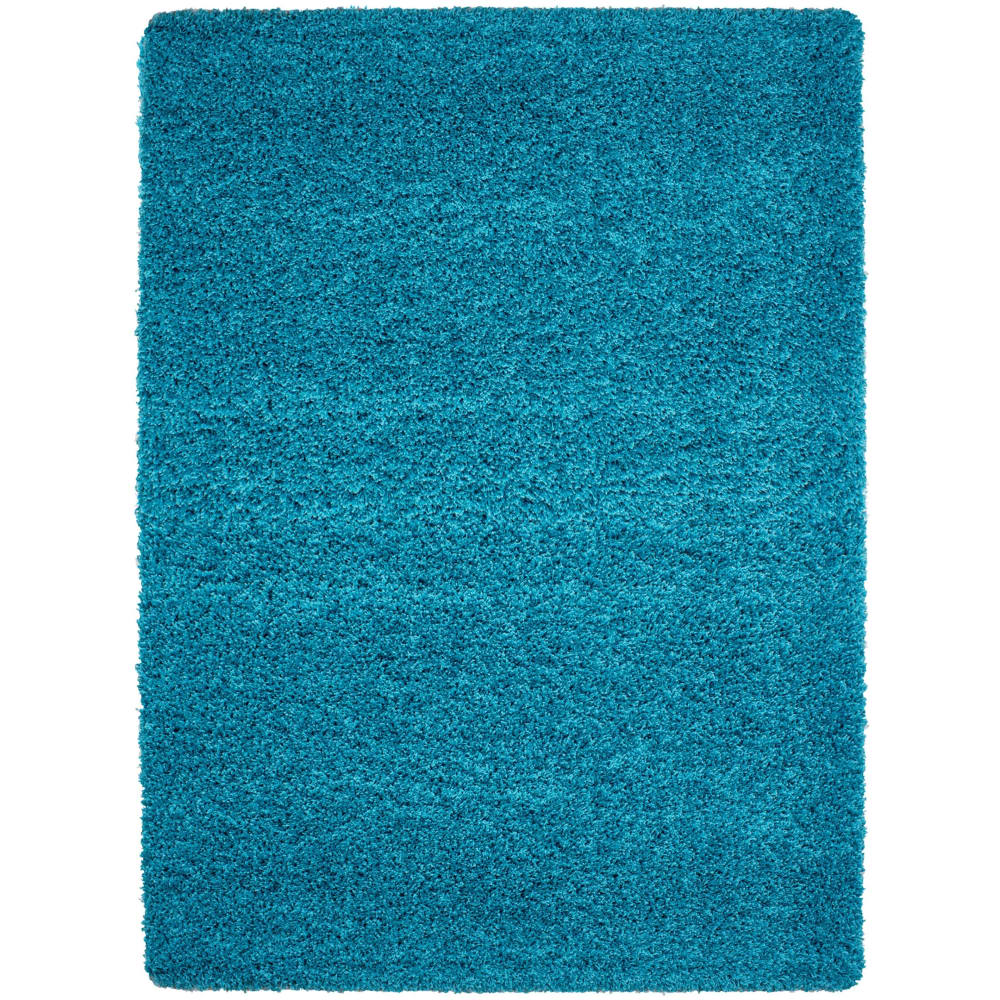 SHAGGY - Tapis Uni à poils longs - Turquoise 120 x 170 cm