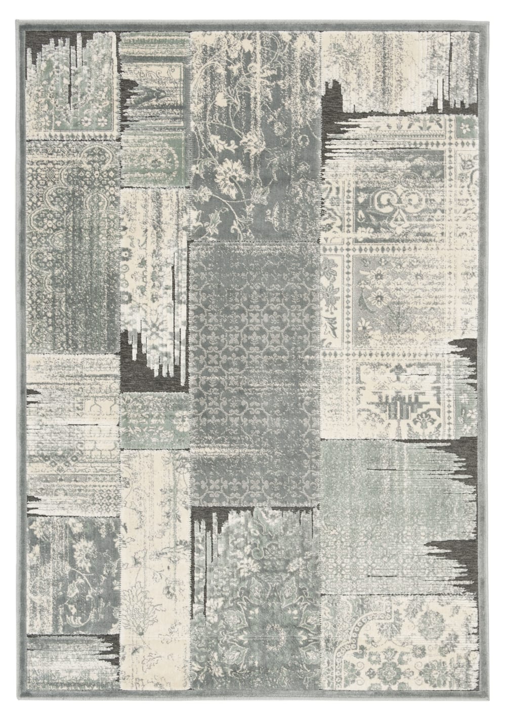 Tapis viscose gris 122 - 170