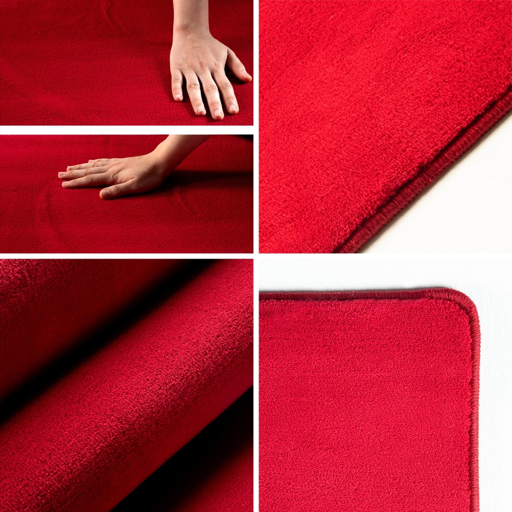 Tapis lavable en microfibre douce - rouge 120x170cm — vue 4