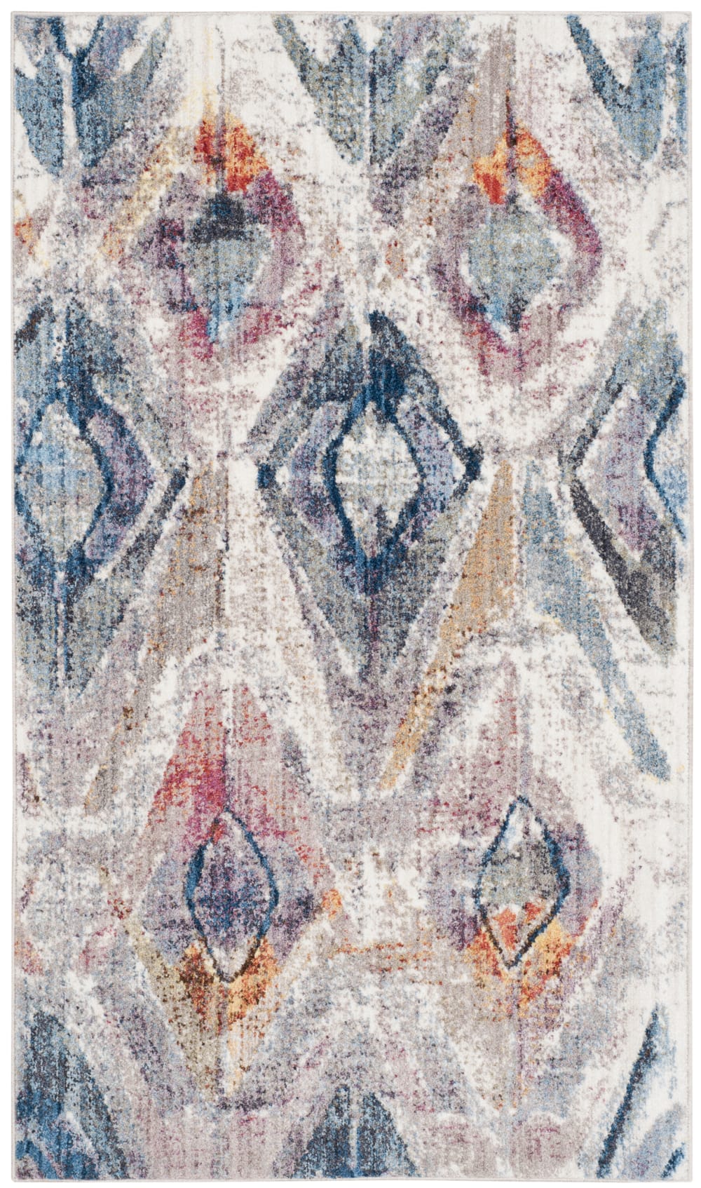 Tapis de transition en polyester violet/gris, 122 x 183 cm