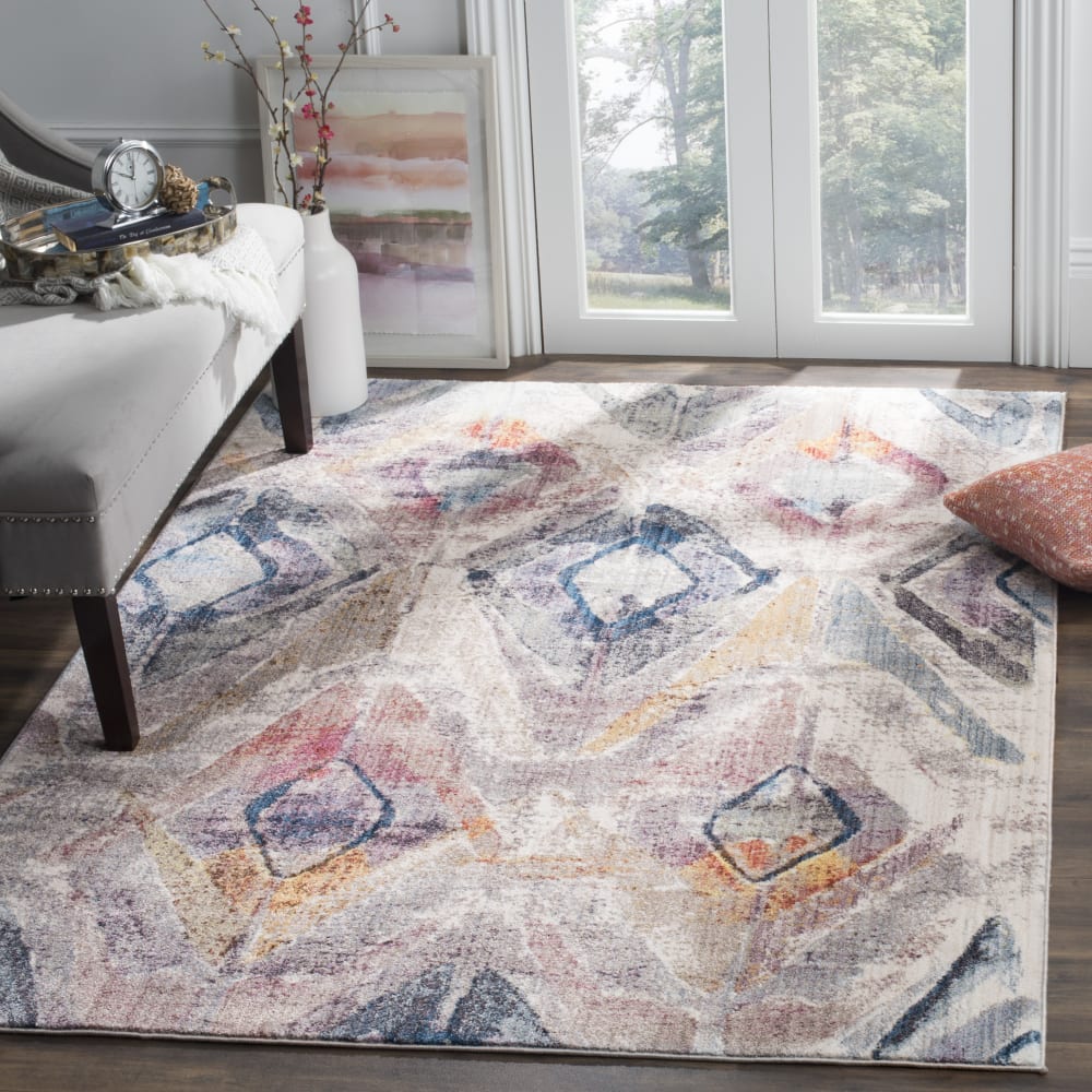 Tapis de transition en polyester violet/gris, 122 x 183 cm — vue 3