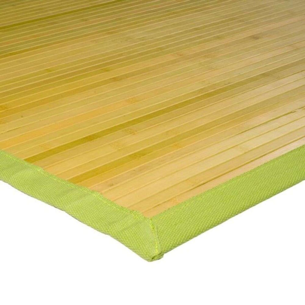 Tapis en bambou larges lattes et ganse anis 120x180 — vue 3