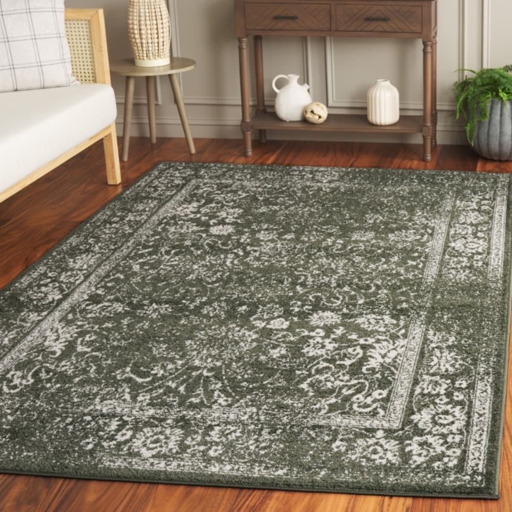 Tapis de transition en polypropylène vert/blanc, 122 x 183 cm — vue 3