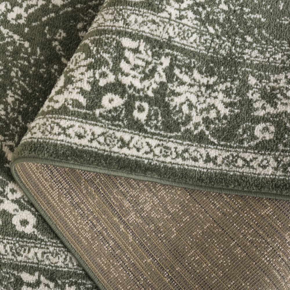 Tapis de transition en polypropylène vert/blanc, 122 x 183 cm — vue 4