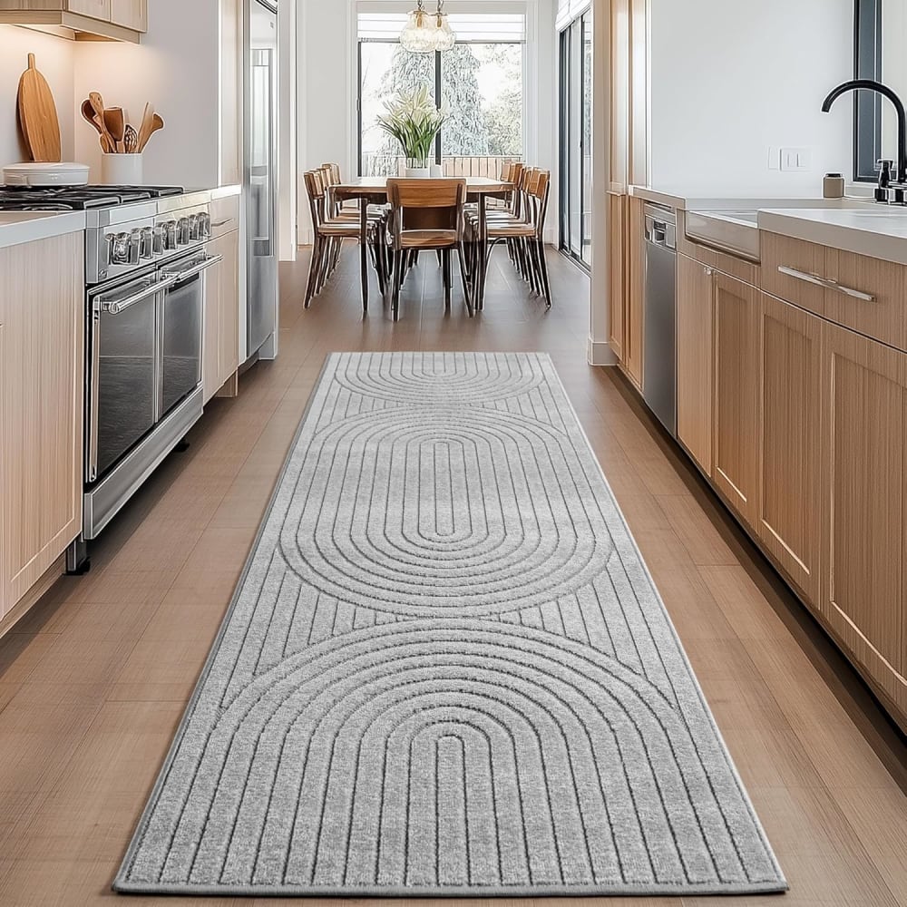 Tapis poils courts à relief paola gris 120x170cm — vue 4
