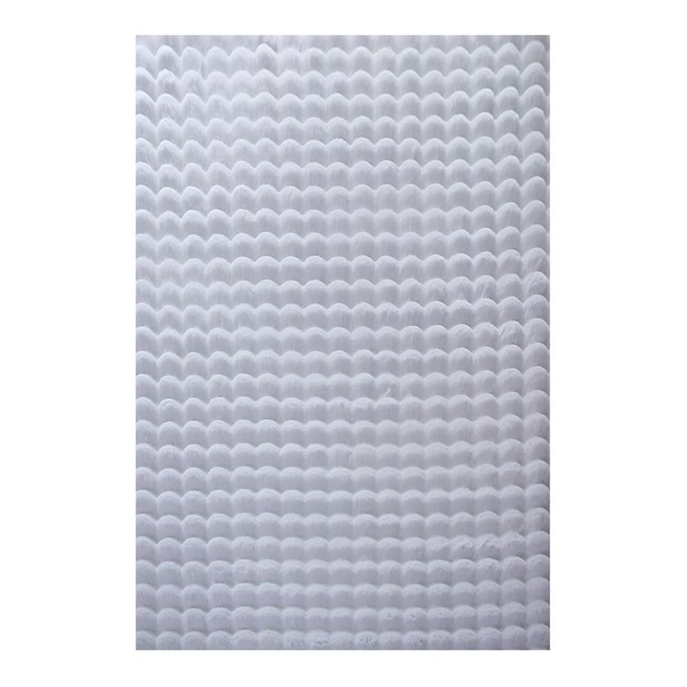 Tapis uni design en polyester argenté 120x170
