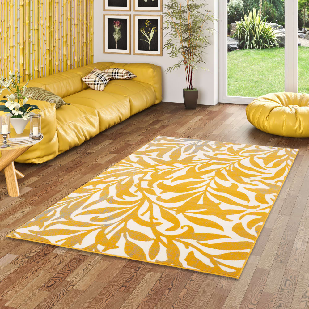 Tapis velours moderne blanc 120x170 cm — vue 3