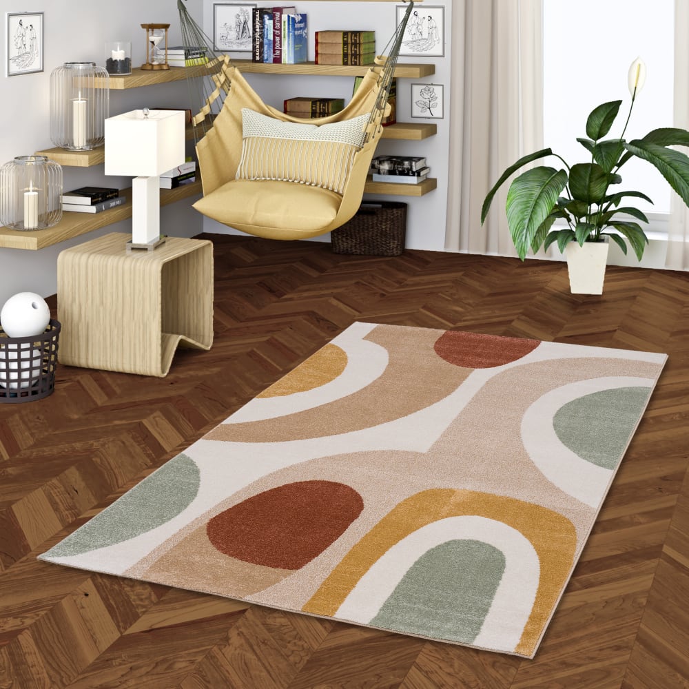 Tapis rétro beige 120x170 cm