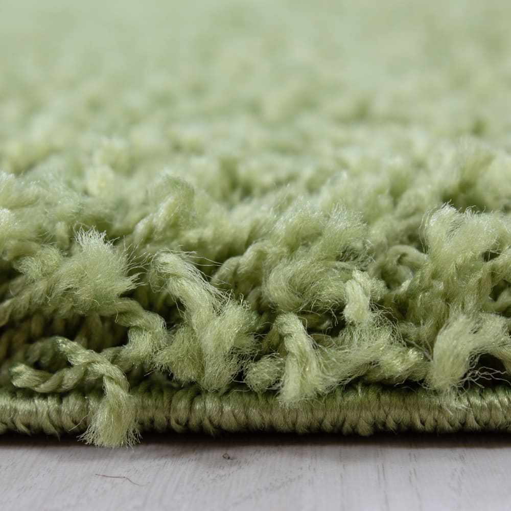 Shaggy - tapis uni rond - vert 120 x 120 cm — vue 4