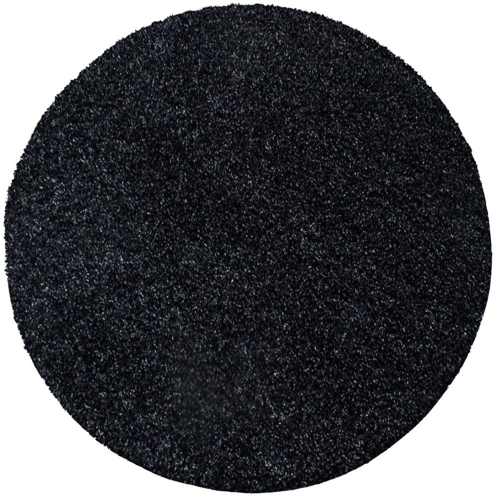 SHAGGY - Tapis Uni Rond - Anthracite 120 x 120 cm