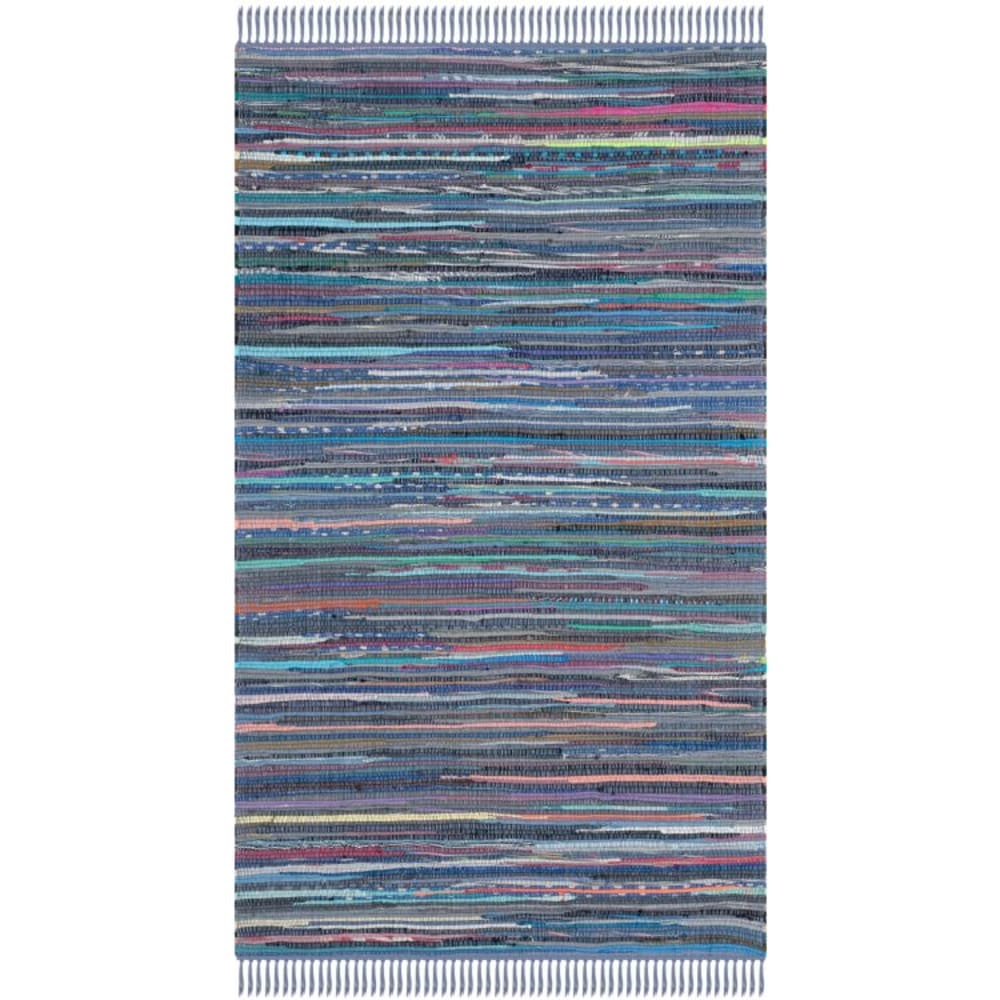 Tapis moderne en coton violet/multicolore, 122 x 183 cm