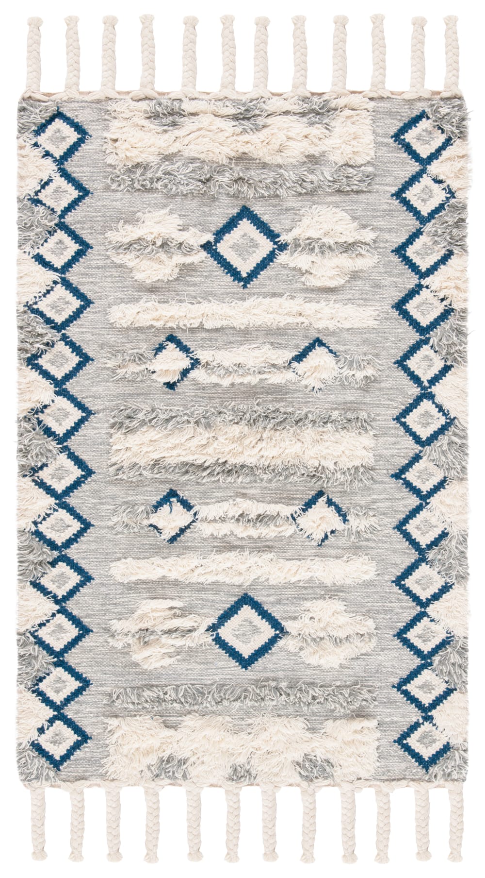Tapis laine gris 122