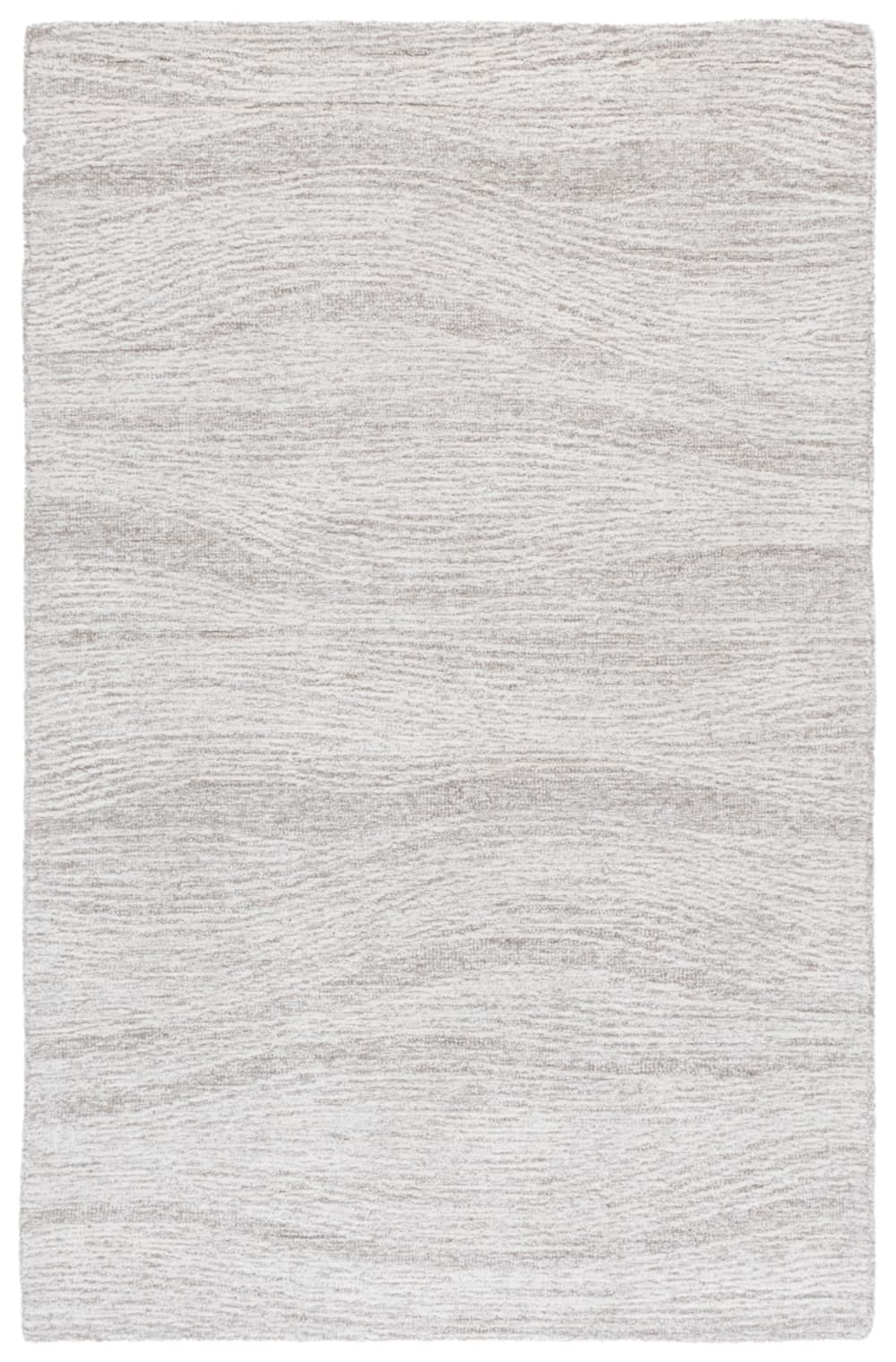 Tapis moderne contemporain en laine beige/blanc, 122 x 183 cm
