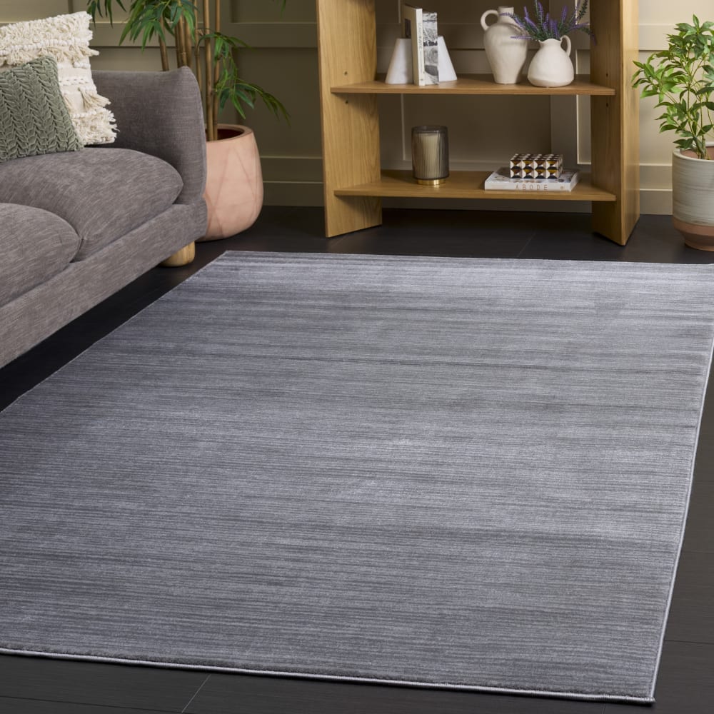 Tapis solide et tonale en polypropylène argent, 122 x 183 cm — vue 3
