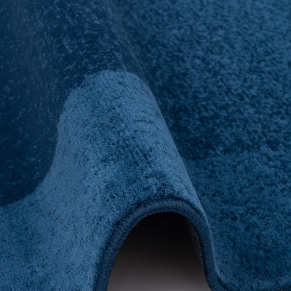 Tapis velours moderne bleu foncé 120x170 cm — vue 4