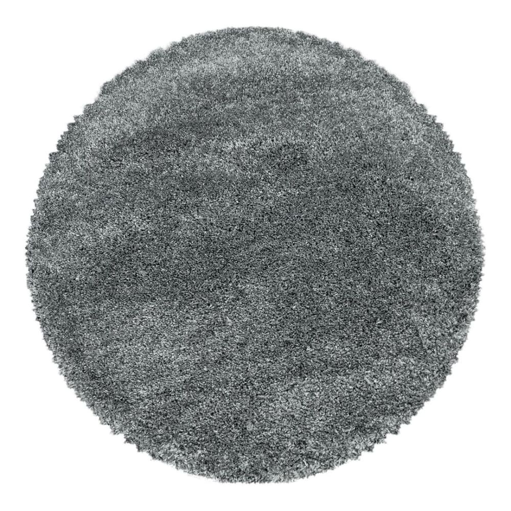 Tapis uni design en polyester gris clair Ø 120