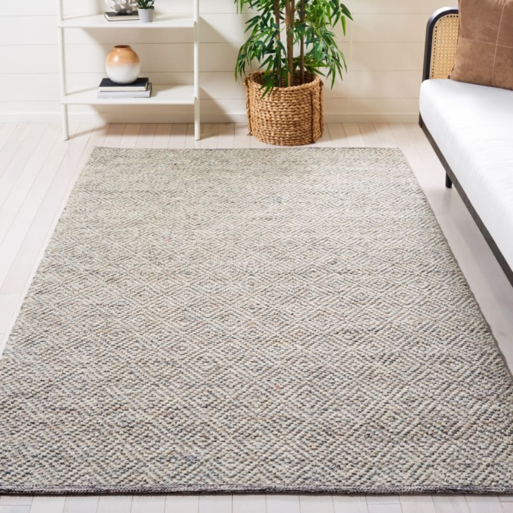 Tapis contemporain en laine brun/gris, 122 x 183 cm — vue 3