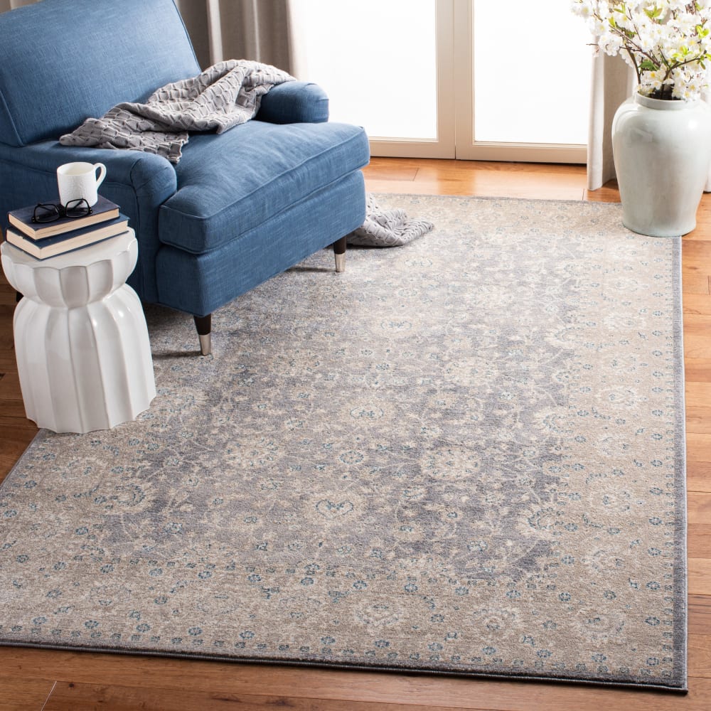 Tapis traditionnel en polypropylène gris/beige, 122 x 170 cm — vue 3