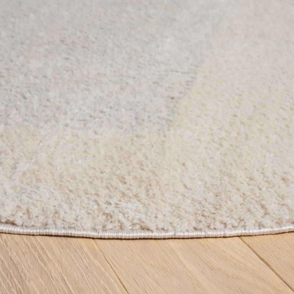 Tapis moderne en polyester blanc/gris, 122 cm — vue 4