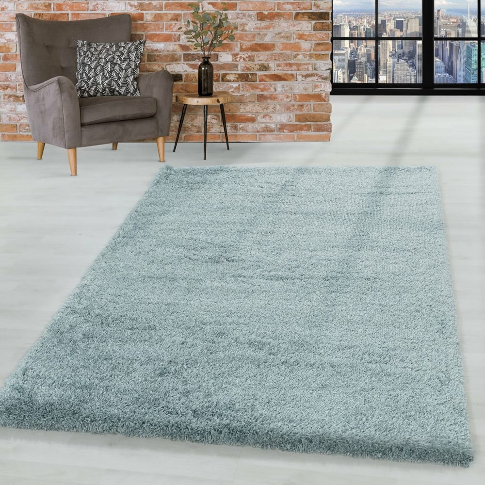 Tapis cosy à poils longs bleu turquoise 120x170cm — vue 3