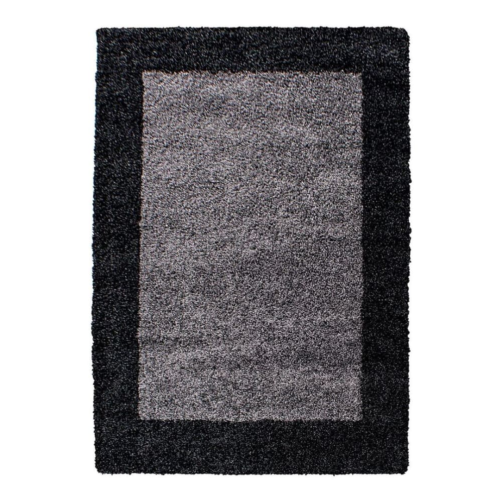 Tapis contemporaine en polypropylène anthracite 120x170