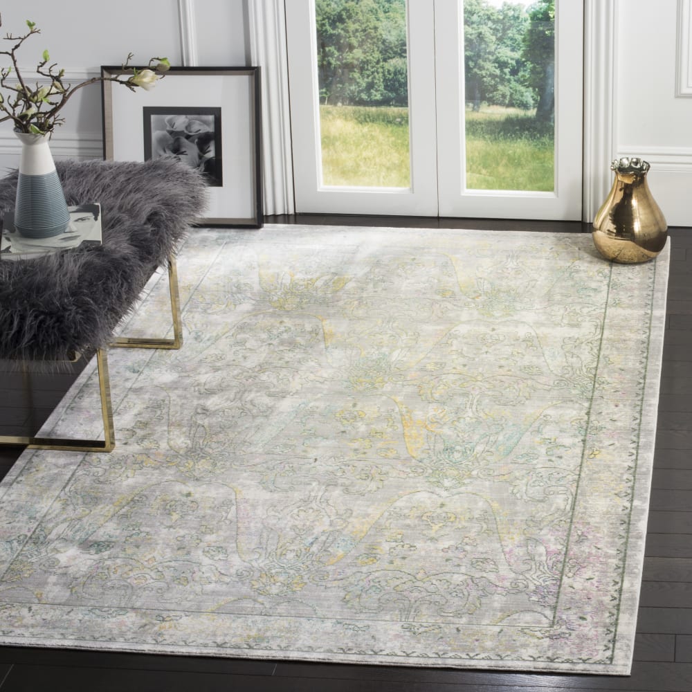 Tapis métro-mod en polyester gris/multicolore, 122 x 183 cm — vue 3