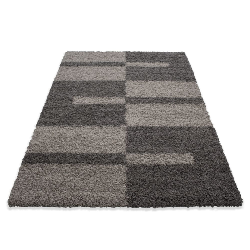 Tapis géométrique design en polypropylène taupe 120x170