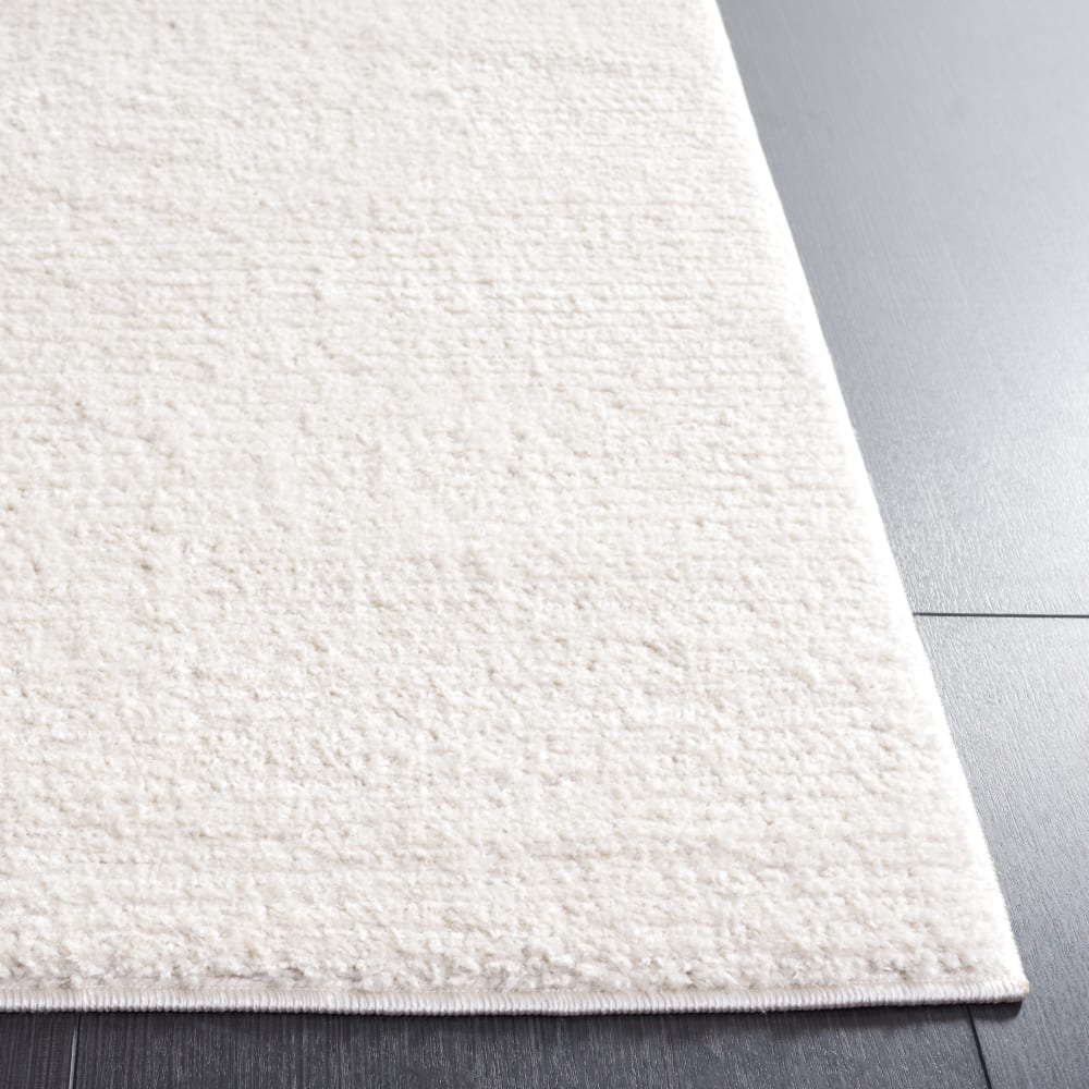 Tapis solide et tonale en polyester blanc, 122 x 122 cm — vue 3