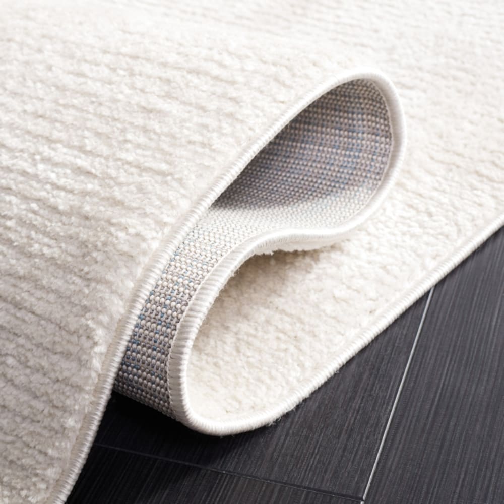 Tapis solide et tonale en polyester blanc, 122 x 122 cm — vue 4