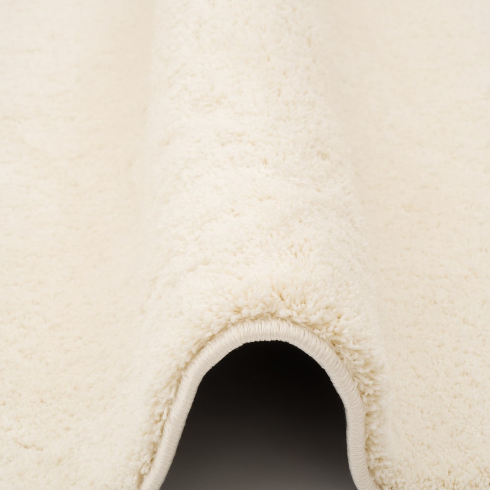 Tapis à poils longs doux uni crème 120x170 cm — vue 4