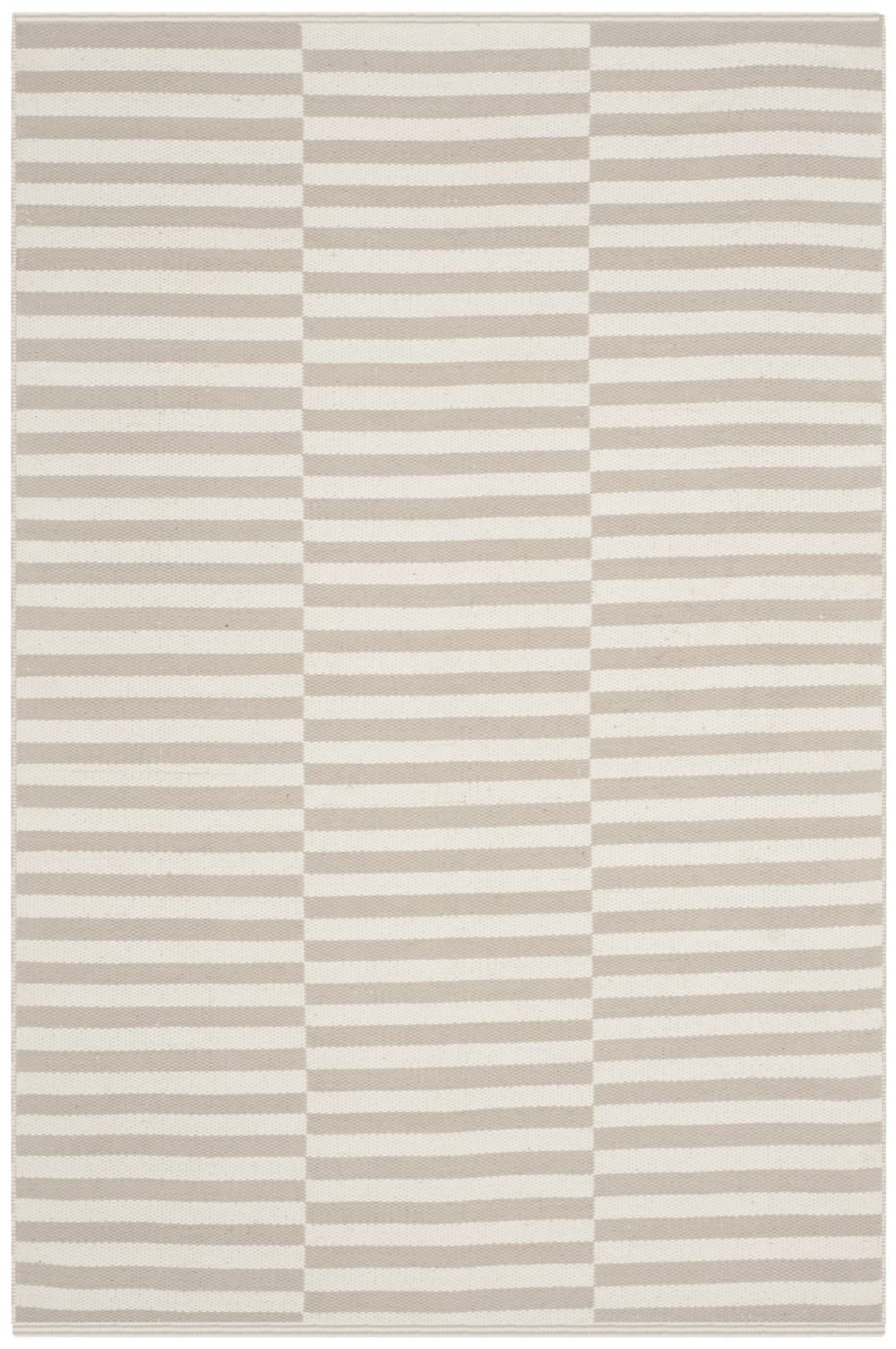 Tapis moderne en coton blanc/gris, 122 x 183 cm